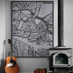 PET-vilt 9 mm - City Map - Mock up room