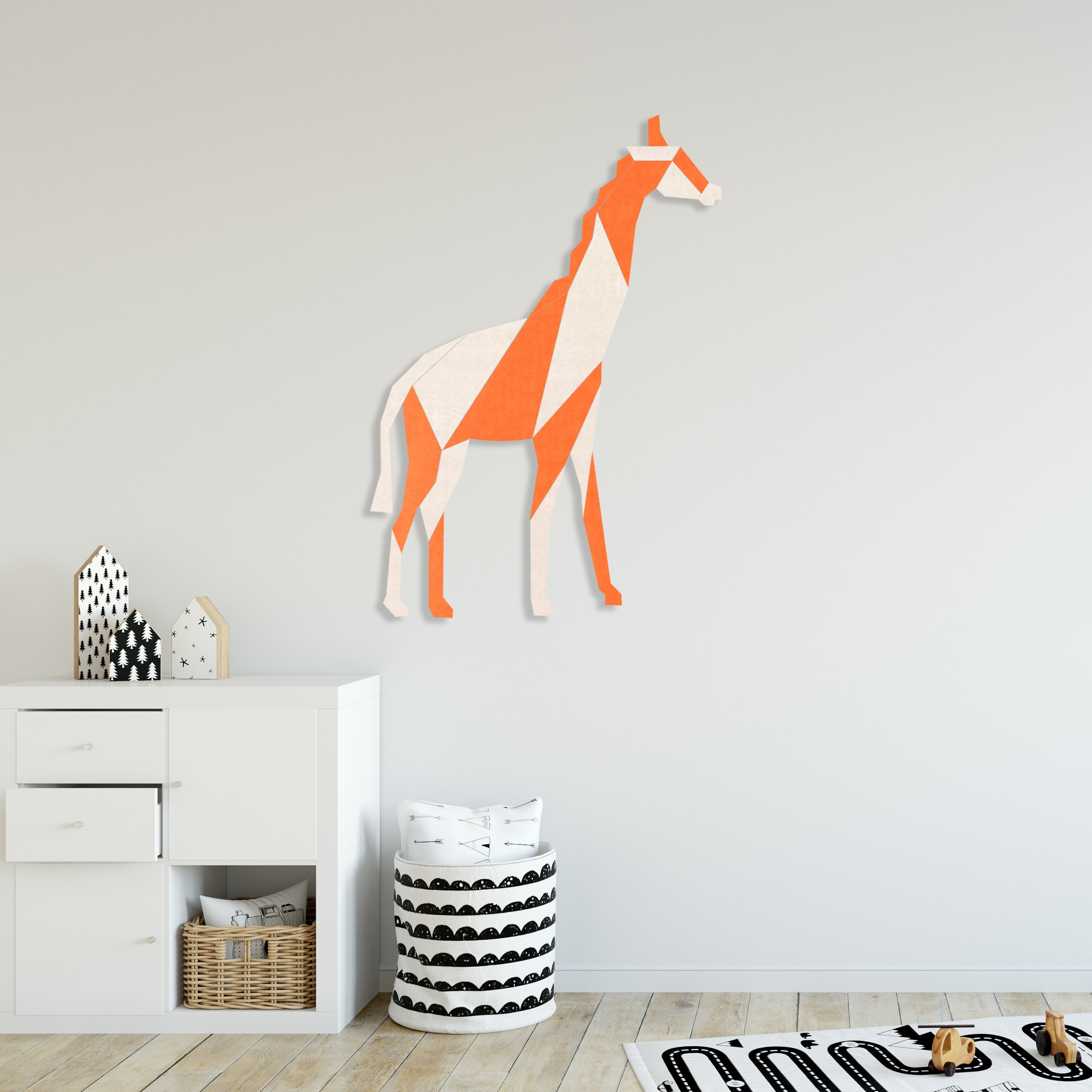 Room Kids Place Giraffe | Orange-beige | Kinderkamer | Geluidsabsorberend PET-vilt wandbekleding