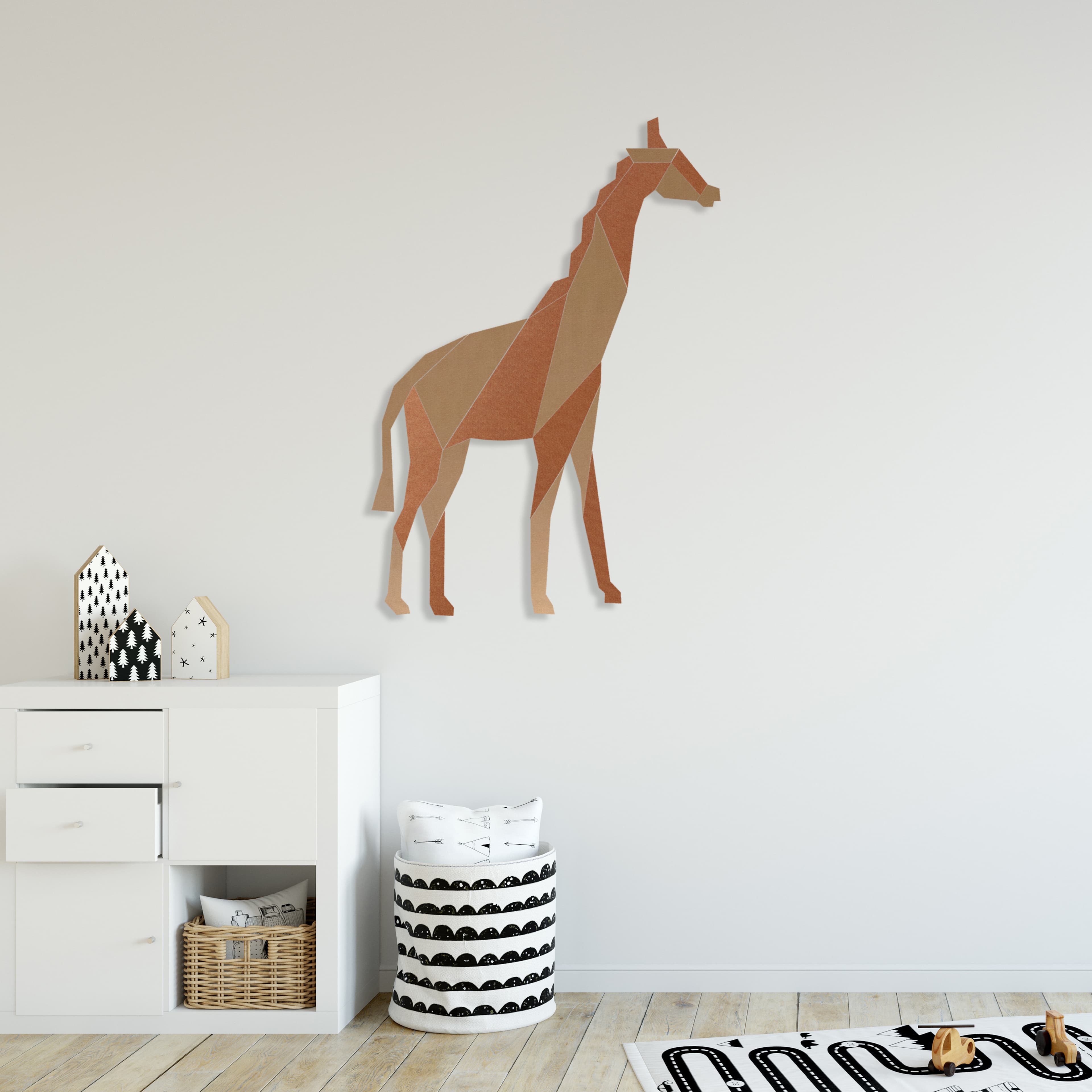 Room Kids Place Giraffe | Camel-caramel | Kinderkamer | Geluidsabsorberend PET-vilt wandbekleding