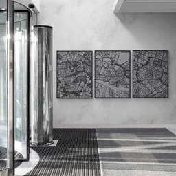 PET-vilt 9 mm - City Map - Mock up room