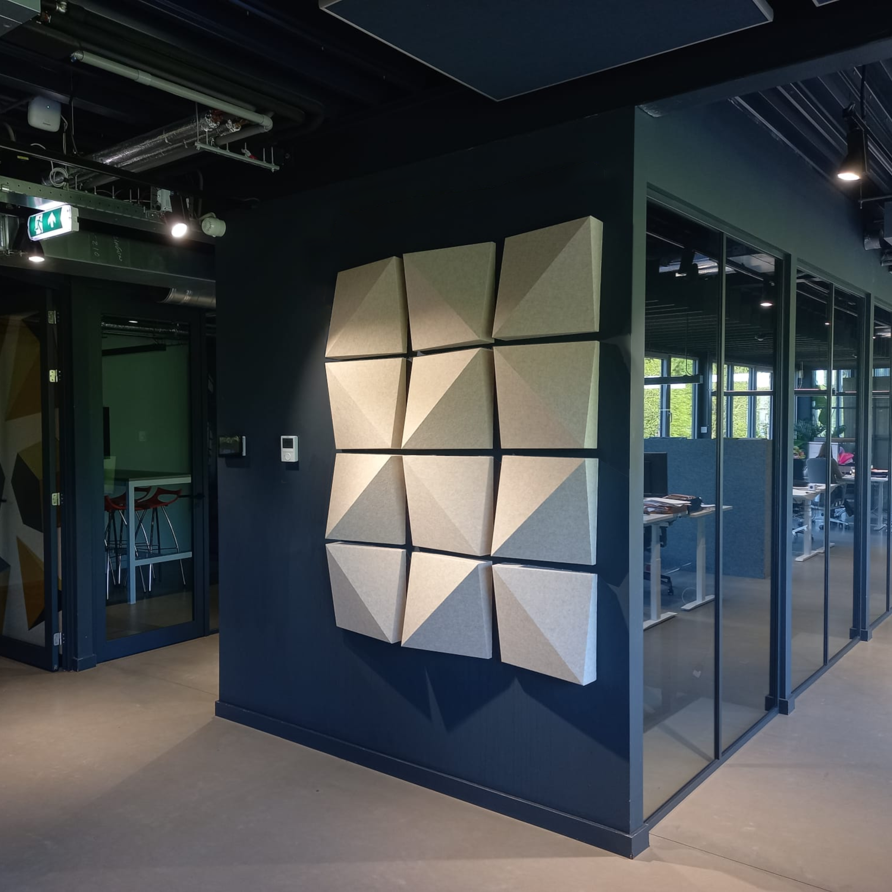 Foldatile akoestiche wanddecoratie PET-vilt