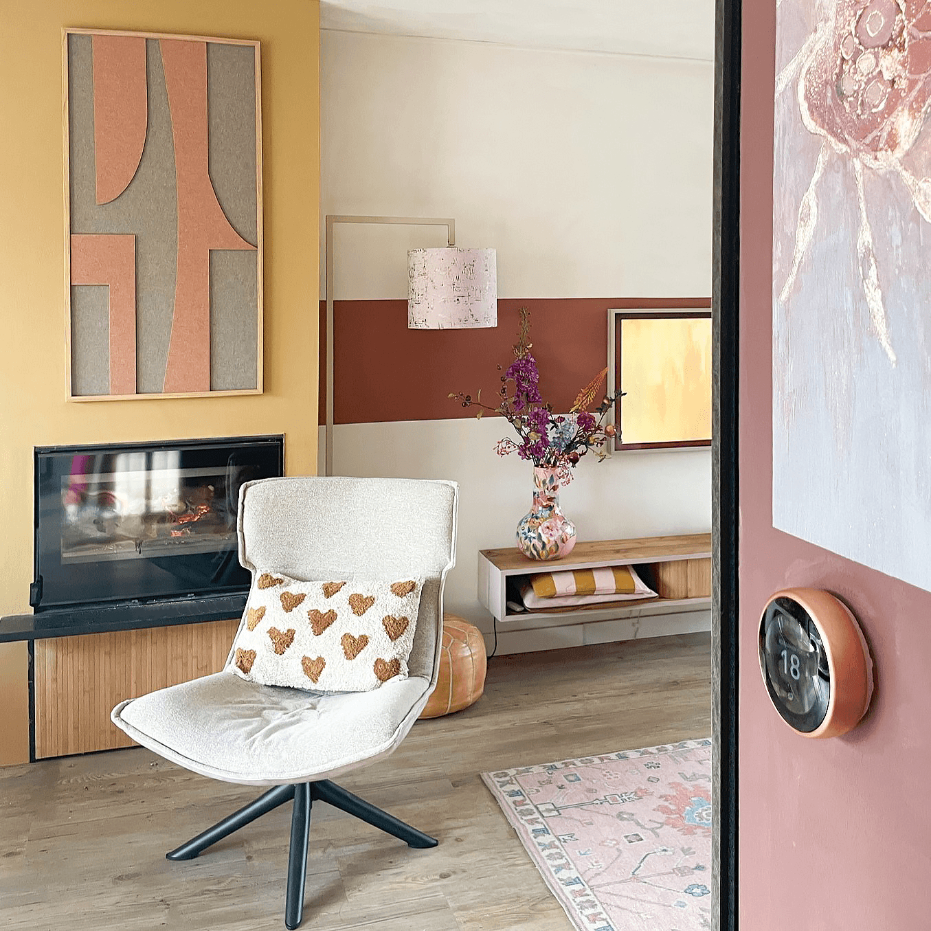 PET-vilt 9 mm - Scandinavian Creations - Abstract - Pearl Blue - Terra